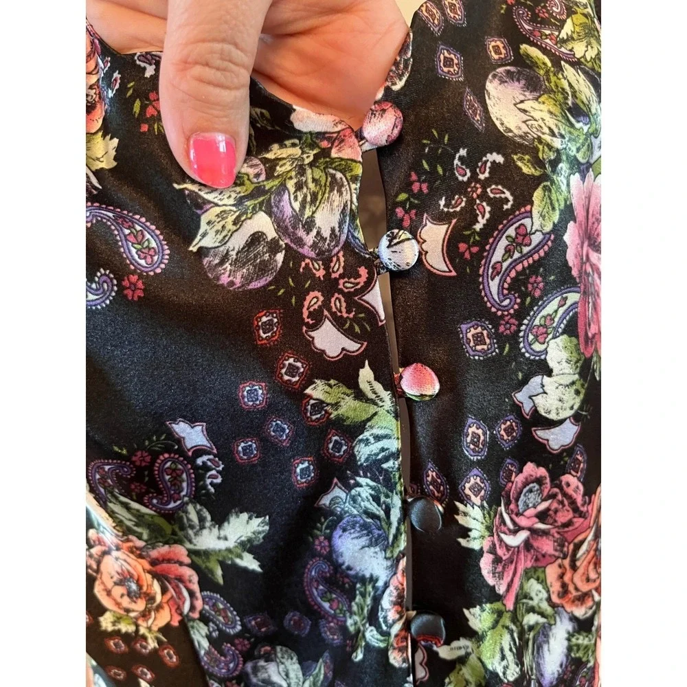 Victoria's Secret 80s button‎ slip dress L coquette grunge babydoll vintage wife